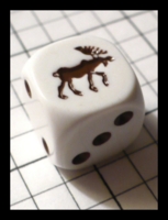 Dice : Dice - 6D - Koplow Brown and White Moose Gen Con Aug 2009